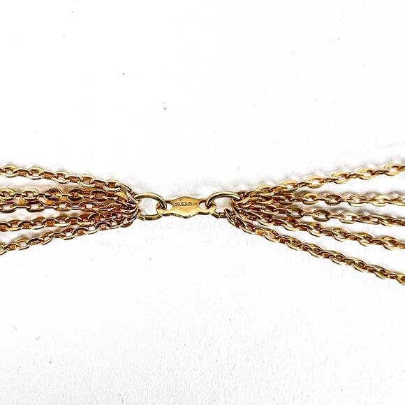 Sarah Coventry Necklace Lariat Multi Strand Open Wrap Gold Tone 37" Vintage - Picture 6 of 10